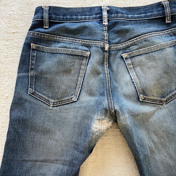 APC size 28 boyfriend cut style distressed straight leg denim jeans (fits 26/27) - Picture 7 of 8